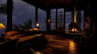 Relieve Stress and Fall Asleep Right Away with Heavy Rain and Thunder Echoing on the Window at Night