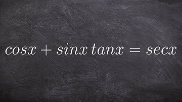 Learn how to verify a trig identity