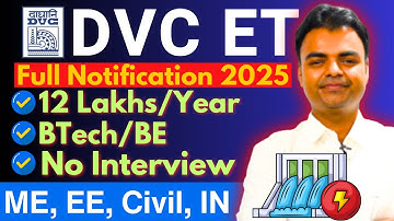 DVC ET Recruitment 2025, DVC Notification Vacancy 2025, BTech PSU Vacancy 2025, GATE PSU Recruitment