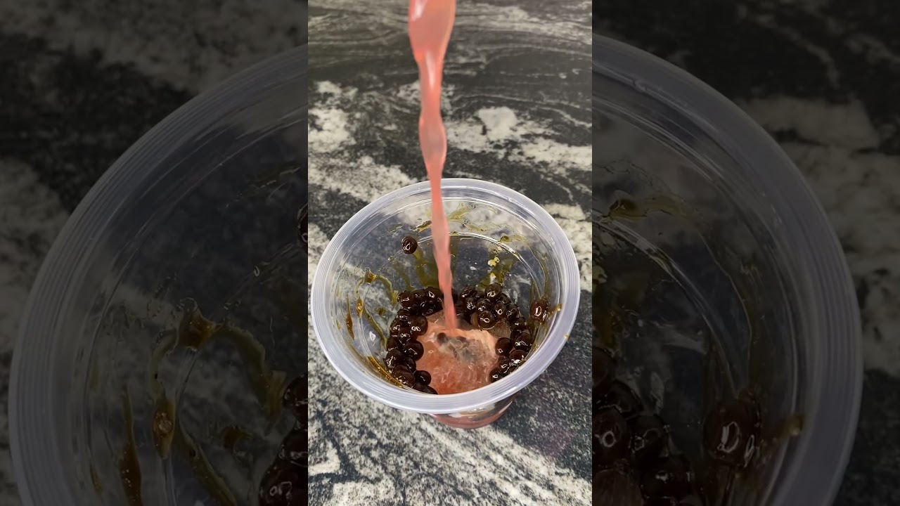 Watermelon Boba Tea 🍉🧋 So Refreshing! #shorts #bobatea