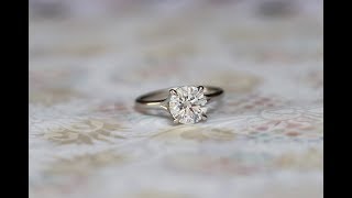 Celebrity Split Shank Cathedral Lab Diamond Engagement Ring 1.72 Carat Round Brilliant | Ada Diamonds Wealth