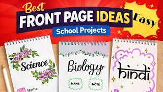 7 different Front Page Design for school projects assignment #youtube #frontpage #yshuskorner