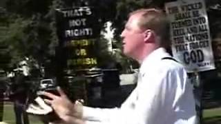 Brother Jim Gilles Open Air Preaching at Georgia Tech