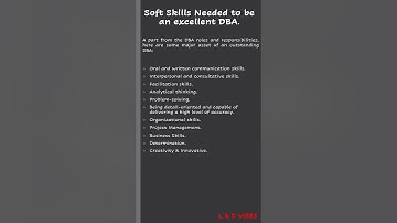 Soft Skills Needed to be an excellent DBA - 2 #sqlserver #shortsfeed #shorts #viralshorts