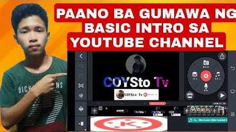 Paano gumawa ng basic intro sa youtube channel tutorial /simple youtube intro..