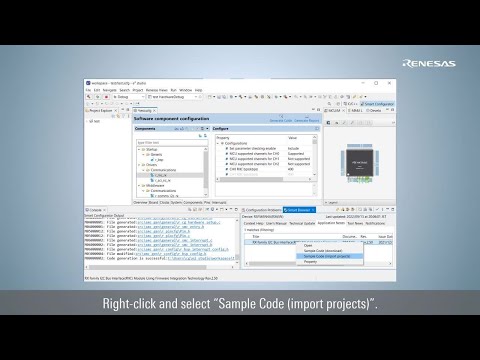 How to use FIT samples using Smart Configurator in e² studio