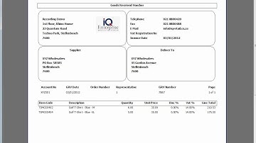 IQ POS   Utilities   Setup   Default Settings 1    12   Auto Print GRV Labels   Company Details + GRV