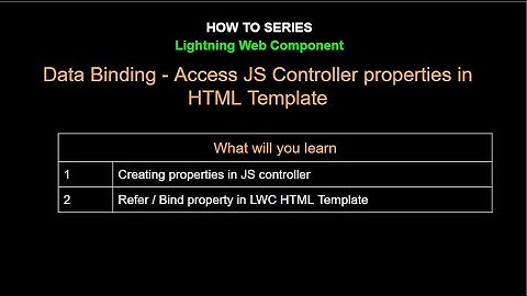 10. Salesforce LWC I Data Binding - Access JS Controller properties in HTML Template