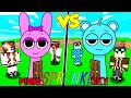CASA SPRUNKI SKY contro CASA SPRUNKI PINKY SU MINECRAFT!!