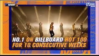 BTS won the 'Worldwide Fan Choice Top 10' at the 2021 Mnet Asian Music Awards! #2021MAMA