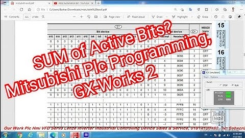 SUM of Active Bits? Mitsubishi Plc Programming, GX-Works 2