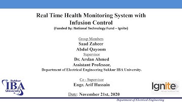 FYP Presentation: Real Time Health Monitoring System with Infusion Control