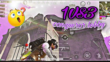 1vs3 conqueror lobby | #bgmi #pubg #1vs3clutch #conqueror