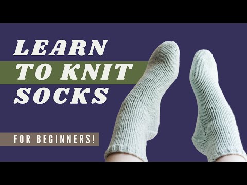 Learn to Knit Sock for Beginners || Easy Vanilla Sock Knitting Tutorial ...