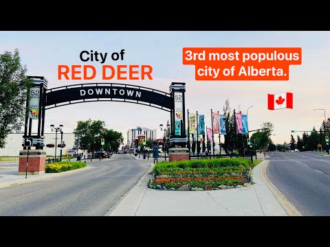 RED DEER Downtown Tour, Alberta | Small City Living in Western Canada.