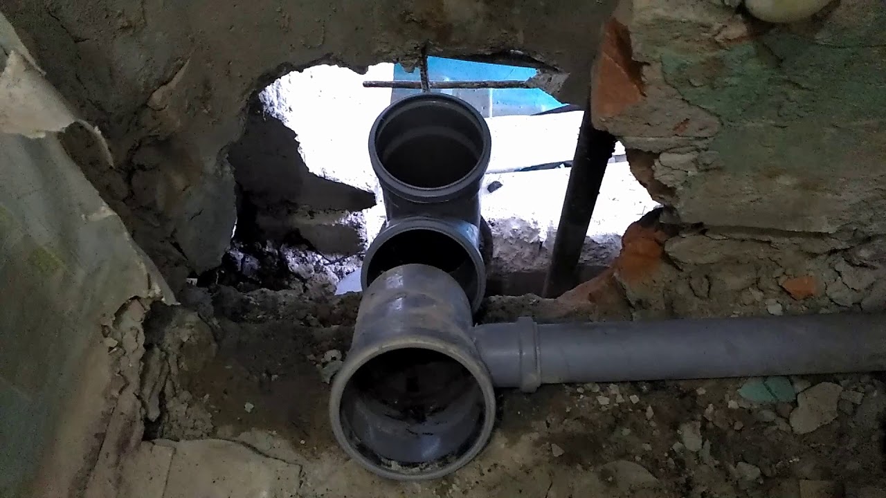 Замена труб на стояке - YouTube
