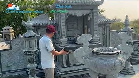 Lắp đặt Khu lăng mộ đá xanh rêu 107m2 tại Hà Tĩnh