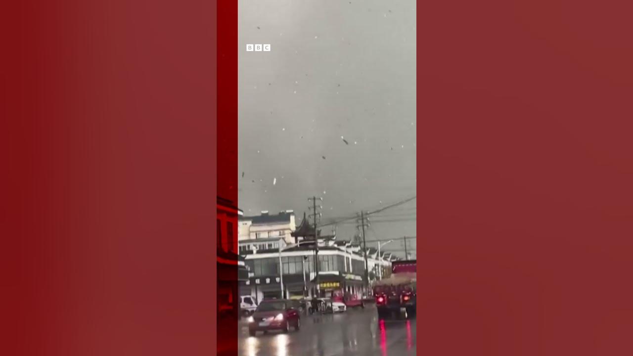 Powerful tornado rips through city in eastern China #Shorts #Suqian #BBCNews