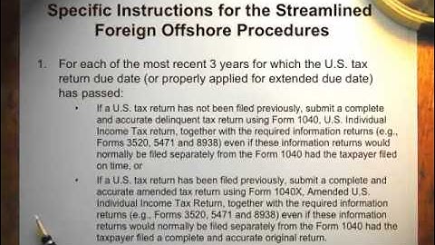 IRS Streamlined Filing Compliance Procedures explained by Richard S. Lehman Esq.