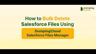 How to bulk delete files in salesforce - DumpingCloud