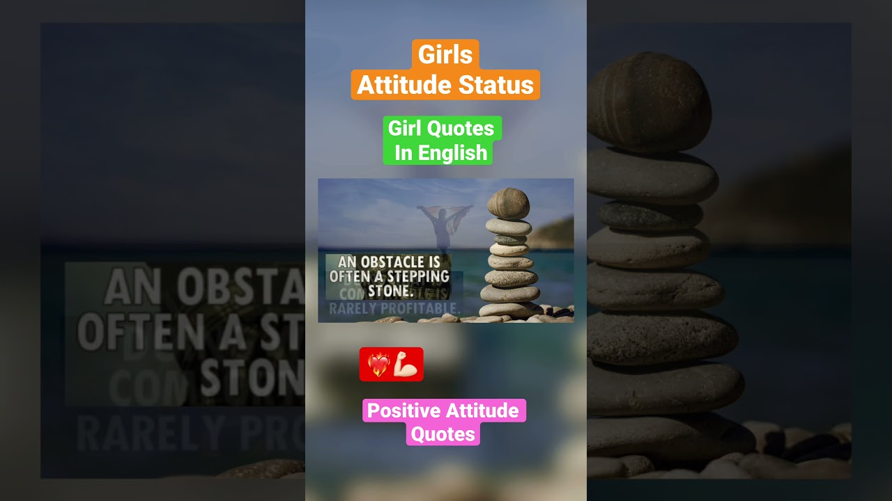 Girls Attitude Status | WhatsApp Attitude Status Girls | Positive Attitude Quotes | English #shorts