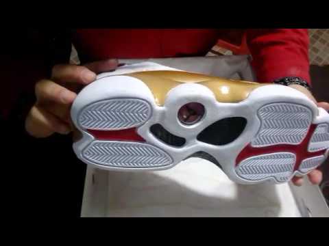 jordan 13 retro white and gold