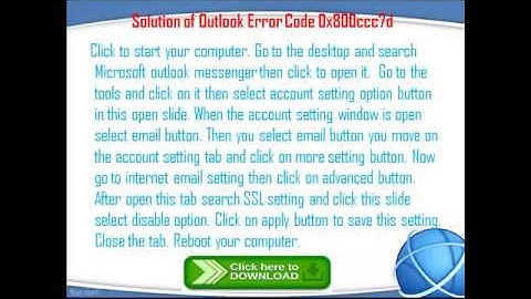 Lỗi outlook không gửi được mail báo lỗi 0x800ccc7d năm 2024