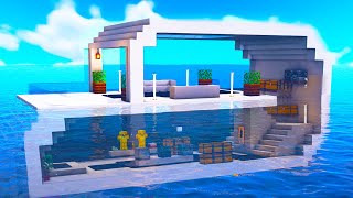 Minecraft Underwater Modern House How To Build An Underwater House In Minecraft Tutorial