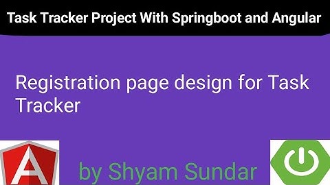 Registration page design for Task Tracker || 25 || Shyam Sundar