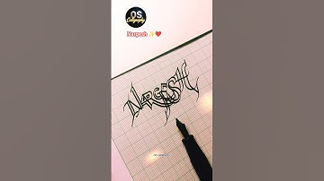 Nargesh Name Art  ✨🫰🏻| Calligraphy Handwriting #shorts #shortsfeed #satisfying #calligraphy #art