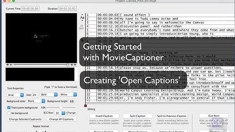 Getting Started with MovieCaptioner: Creating 