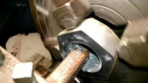 Thread cutting in lathe | hexogonal nut | internal threading