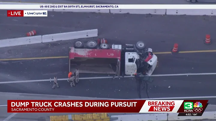 Dump truck driver detained after Sac County pursuit ends in crash