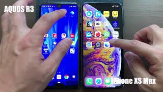 AQUOS R3 vs iPhone XS Max ブラウザ表示速度の比較