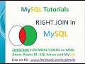 MySQL Tutorials | MySQL Right Join | Right Joins with examples mysql | Outer join in mysql