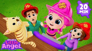 Be a Hero! Firefighter Jill to the Rescue! 🚒 | Little Angel Kids Songs & Nursery Rhymes