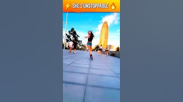 ⚡ Unbelievable Balance! This Roller Girl Is Insane 😳🔥 #shorts #shortvideo #skating
