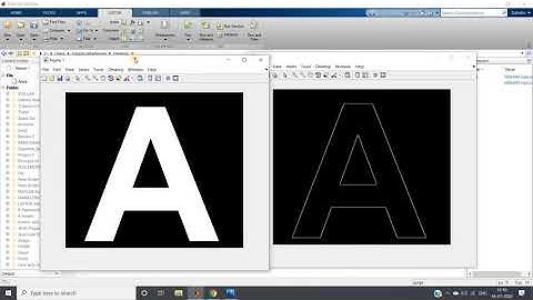 Obtain the outer perimeter of  character A | Region Filling + Perimeter Extraction | MATLAB