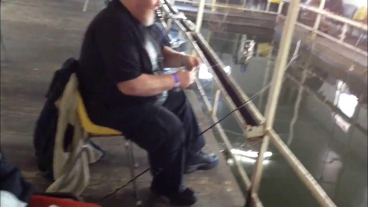 Lewisville fishing barge - yes you can fish indoors in Texas 