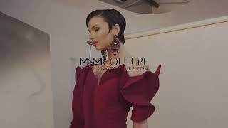MNM Couture F02886 - 3D Floral Short Sleeve Evening Gown