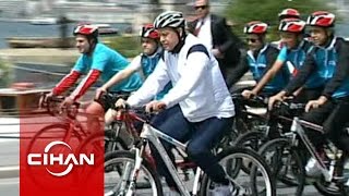 Cumhurbaşkanı Erdoğan, bisiklet kullandı
