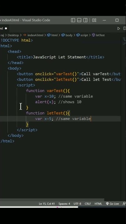 Scoping Rules| JavaScript let Statment | JS let Statment | Scope in ...