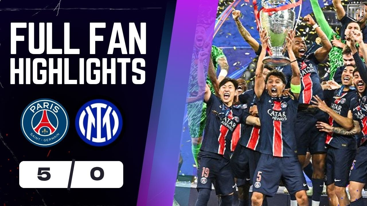 PSG WIN THE CHAMPIONS LEAGUE! PSG 5-0 Inter Milan Champions League ...