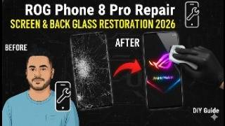 ASUS ROG Phone 8 Pro Restoration - Broken Screen & Back Glass Repair 🛠️ screenshot 2