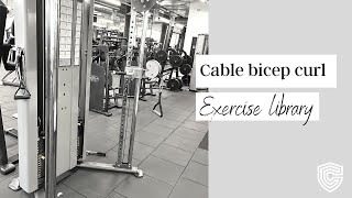 Cable bicep curl - The Fitness Centre exercise library
