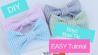 How To Make A Bow Tie | How To Make A Boys Bow Tie | DIY Boys Clip on Bow Tie