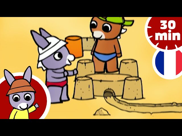 🏖️ Trotro à la plage fait un château de sable ! 🏖️ | Dessin Animé pour Bébé class=