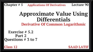 Class 12 Maths | Lecture 90 | Chapter 5 | Finding the derivative of the common logarithm