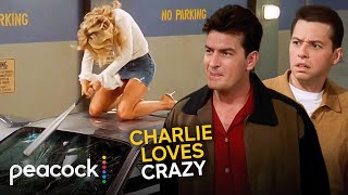 Two And A Half Men A Woman Destroys Car And Steals Charlies Heart