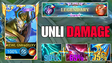 ZHASK UNLI DAMAGE BUILD TO DOMINATE EVERY MATCH!!FULL BUILD TUTORIAL 2025!!